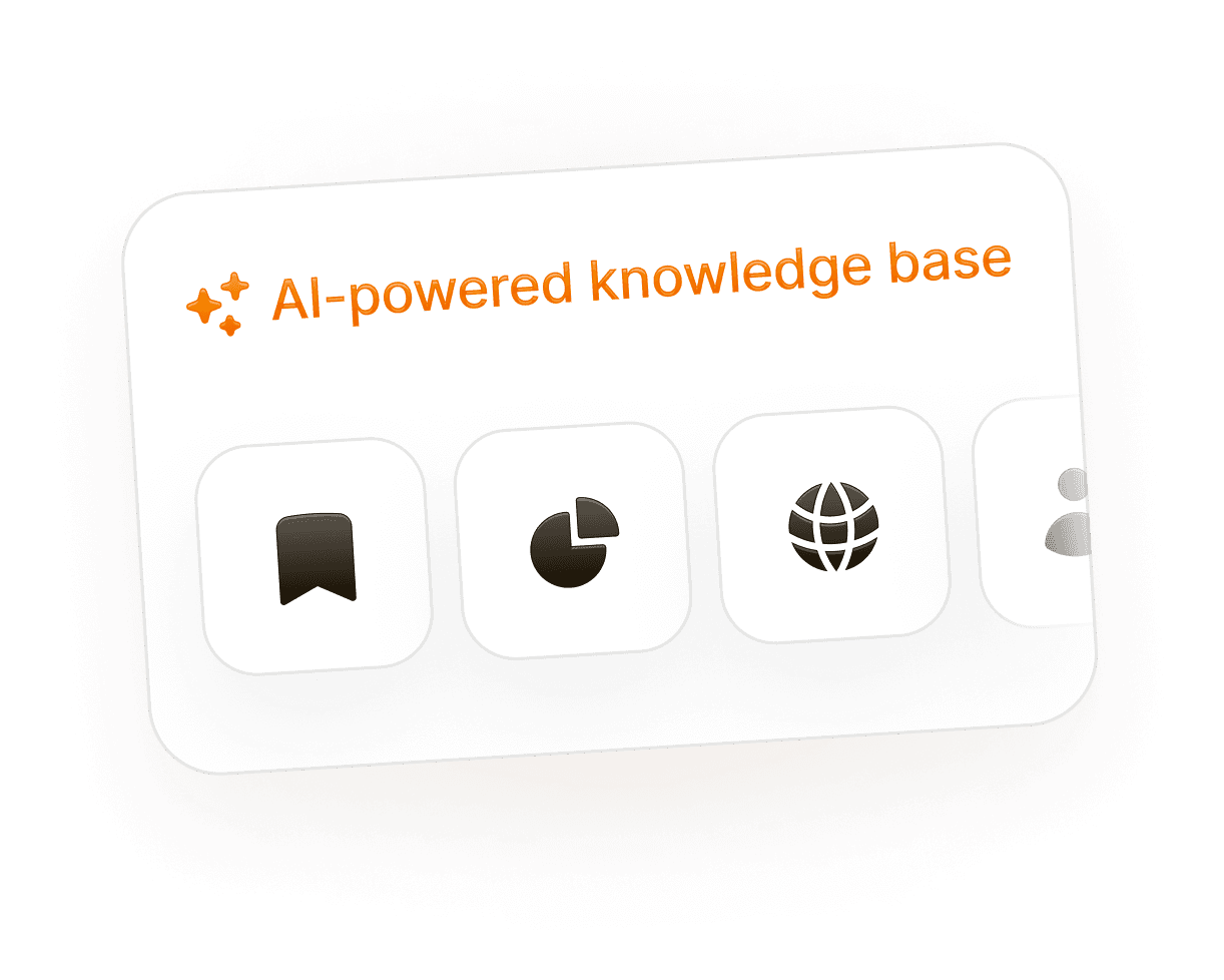 Illustration of a unified AI-powered sales knowledge base