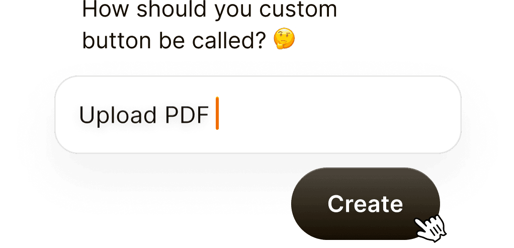 Custom AI prompt buttons for sales support
